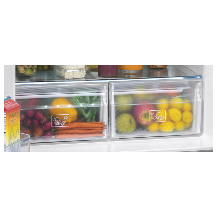 Haier 33" 16.4 Cubic Feet Energy Star SmudgeResistant Builtin Bottom Freezer Refrigerator